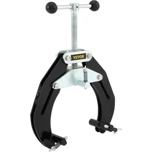 VEVOR Pipe Clamp, 2 to 6 in, High Strength Ultra Clamp with Quick Acting Screws, Steel Pipe Alignment Tool with Lightweight Design, Black