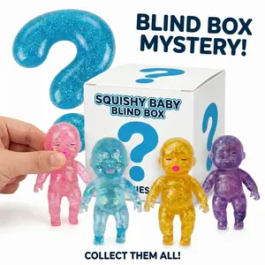 Blind box random baby soft glitter slow rebound, dumpling squishy smushers squishy，baby-style sensory stress relief toy, soft and cute squeeze desk decoration gift (random style) outdoorfun