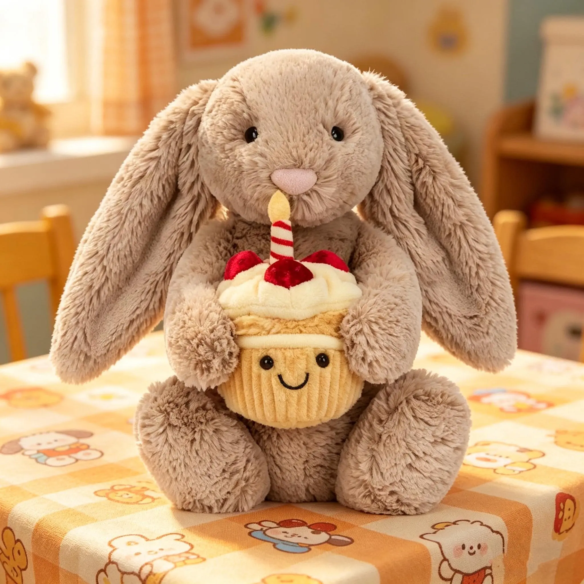 Jellycat Birthday Bunny Plush | Rabbit Holding Birthday Cake