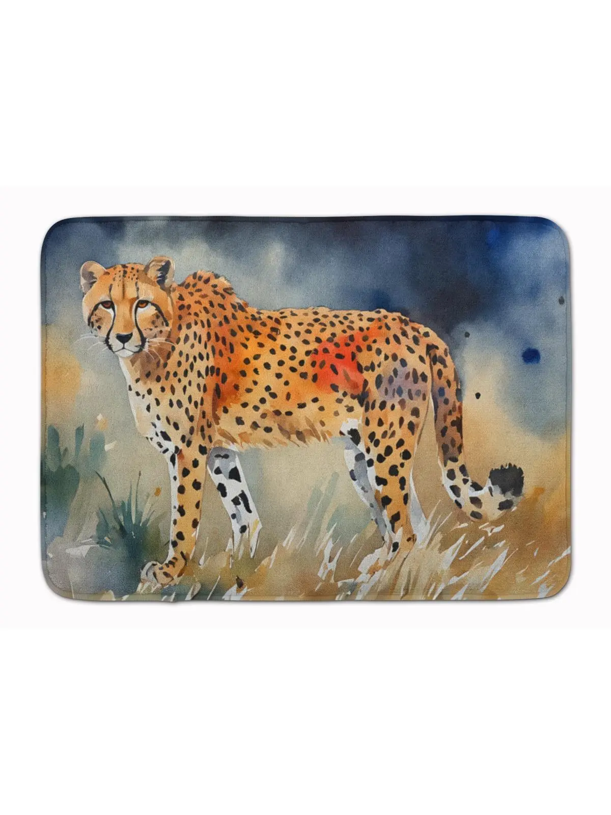 Carolines Treasures DAC2890RUG 19x27 in. Cheetah Animal Print Memory Foam Kitchen Area Rug, Home Decoration Indoor Floor Mat, Animal Print Rug, Home Decoration Mat
