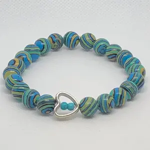 “Azurite Malachite & Turquoise Bracelet”