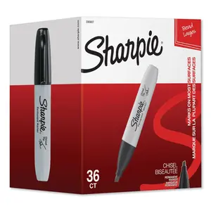 Sanford  Chisel Tip Permanent Marker Broad, Black - Pack of 36