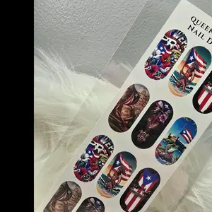custom waterslide nail decals P.R love