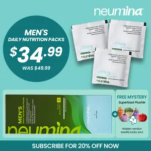 Neumina Men's Daily Nutrition Packs for Liver Health Energy Production Bone & Nerve Function Stress Relief 30 Servings Made in USA Natural Supplement