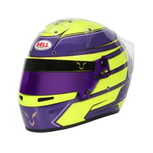 BELL | KC7-CMR (Youth) - HAMILTON | Karting Helmet | Special Edition- Fluo Yellow/Purple | Snell-FIA CMR2016