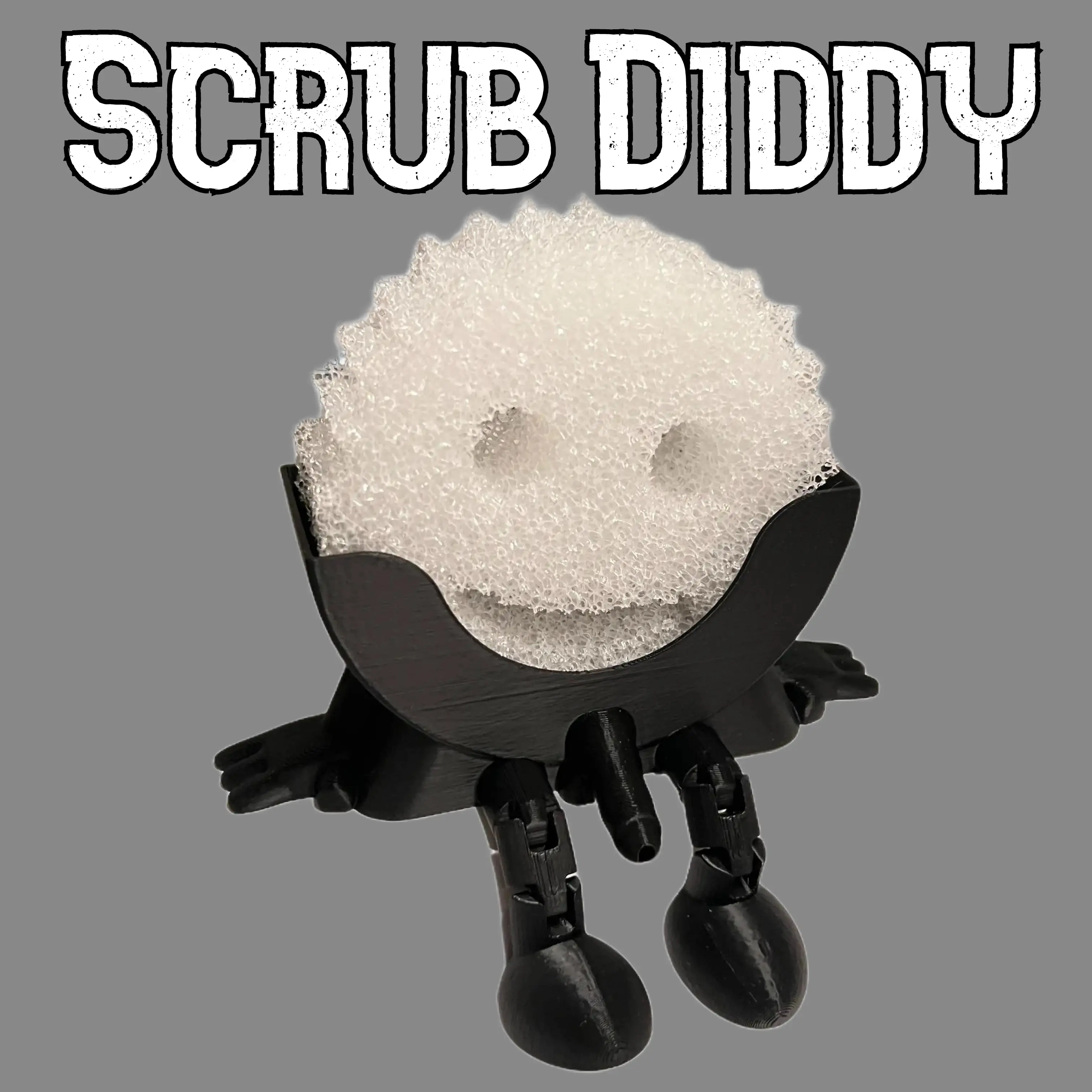 Scrub Diddy – Scrub Daddy Holder Sink Edge Sponge Buddy with Drainage Design for Efficient Kitchen Cleaning
