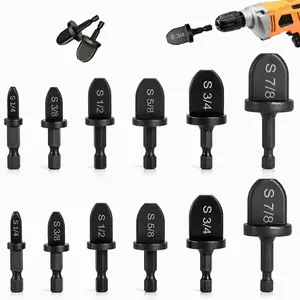 12Pcs HVAC Repair Kit, Air Conditioner Tube Expander Swaging Tool, Manual Pipe Swage Tool With Expander Boring Drill Bits for Soft Copper Tubing 1/4'' to 7/8'' Makeup Heavy Duty Hardware