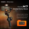 Hohem iSteady M7 AI Tracking 3-Axis Camera Gimbal Stabilizer for Cellphone, Mobile Videography Equipment, iPhone & Android, 1/4-inch Color Touchscreen, Magnetic Fill Light, Detachable Remote, 500g Max Payload, 2023 Upgraded Accessories, Father's Day Gift,