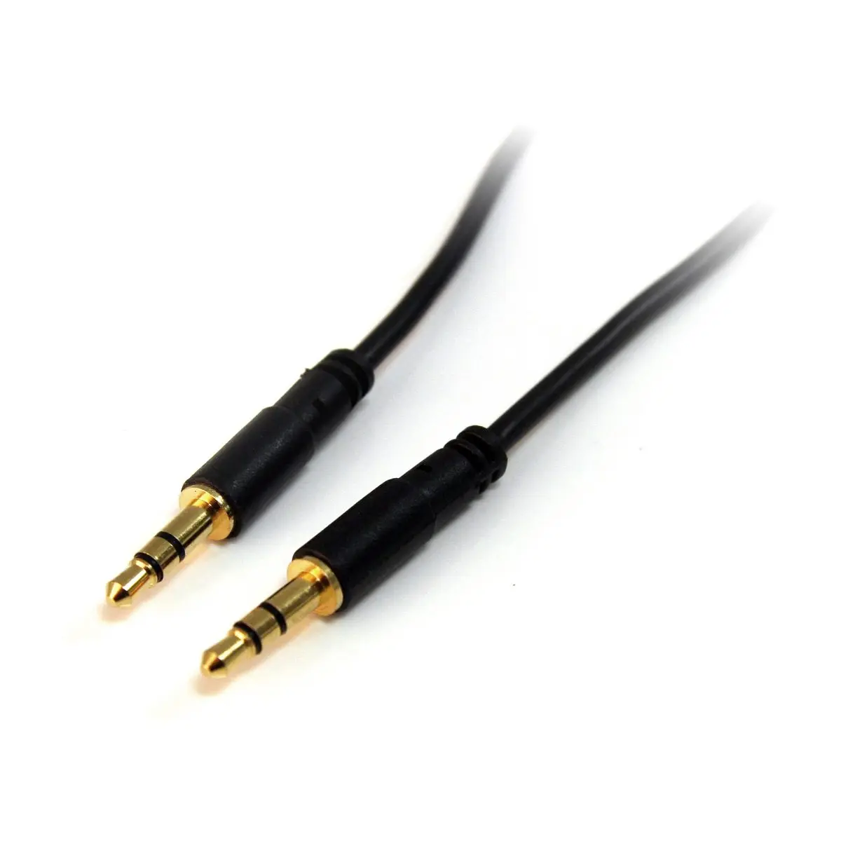 StarTech 3' Slim Stereo Audio Cable with 3.5mm Male Mini-Jack Connectors, 28 AWG