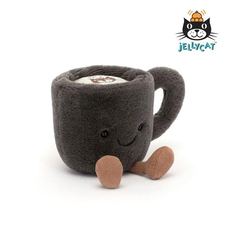 Jellycat Amuseables Coffee Cup – Cute Stuffed Animal Bag Charms and Keyrings for Women Kids Teens, Adorable Gift Idea for Birthdays and Holidays