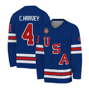 Women Hockey Jersey Of Usa Team, C.Harvey Printed Jersey With Name Number, Unisex Sport Fan Gift, US Hockey Shield 2026  Jersey
