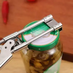Adjustable Stainless Steel Can Opener, Kitchen Gadgets, Ergonomic Handle, Easy Open Cans and Bottles, Perfect Christmas Halloween Gift