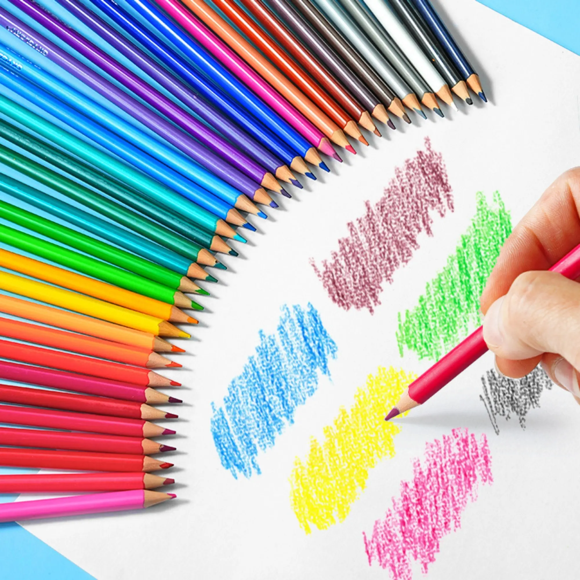 18-48 Artistic Colored Pencils Set, Soft Core, Pre-Sharpened, Break-Resistant, Ideal for Coloring Books, Drawing, Sketching, School Art Supplies, Drawing Tools