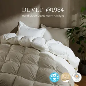 APSMILE Hungarian White Goose Down Feather Duvet Comforter Super Fluffy Insert Luxury Hotel Collection Warm Lightweight Cozy Blanket Softness Bulkiness Breathable Baffle mothersdaygift