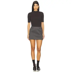 SEROYA Jann Dress in Charcoal Houndstooth