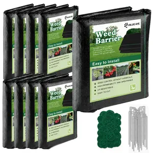 2FT x 50FT Weed Barrier Landscape Fabric Heavy Duty, 2.4oz Weed Barrier Fabric, Easy Setup Woven Garden Landscaping Fabric