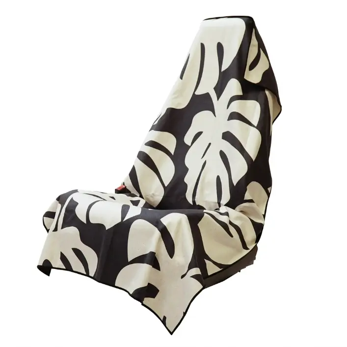 Monstera Car Seat Cover Towel Full Size Quick Dry Athletic Seat Protector Sweat Resistant Cover for Gym Beach Travel Running Daily Driving