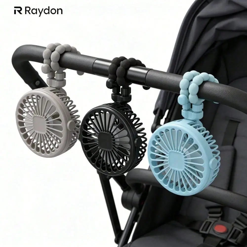 1pc Octopus Clip-On Fan for Baby Strollers - 3-Speed Adjustable Quiet, Rechargeable Cooling, Portable Multifunctional, 360° Rotatable Soft Stand, LED Night Light Travel Fan (Camping, Car Seats Sports & Outdoor Essential), Adjustable Quiet Fan