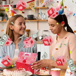Valentine's Day Surprise Gift Box, Foldable Bounce Pop-Up Explosion Gift Box, Money Gift, Mother's Day, Birthday, Anniversary, Proposal