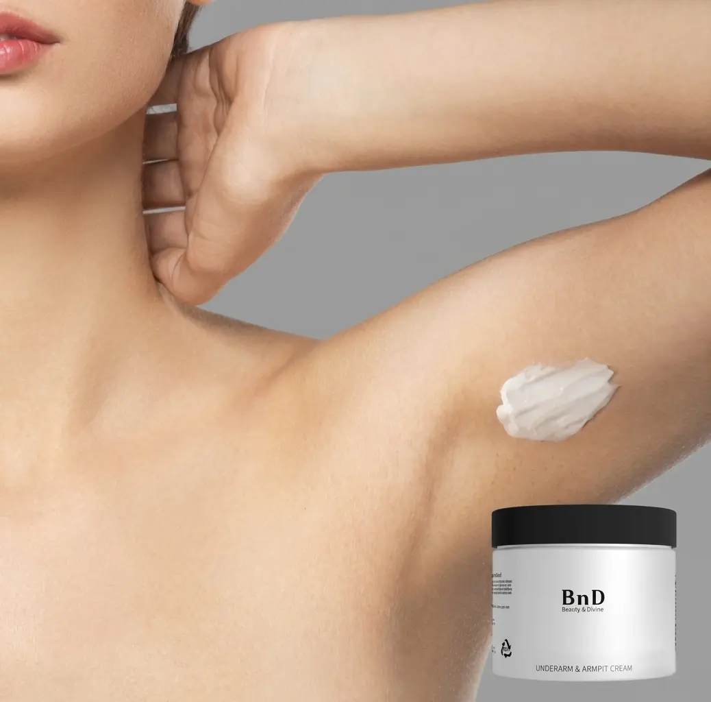 bnd Underarm Dark Spot Corrector Cream - 3.5 oz (100G) Gentle Lightweight Body Moisturizer for Sensitive Skin, Body Care, Brightening, Discoloration Fixer, Soothing Hydrating Daily Tone-Up Cosmetic