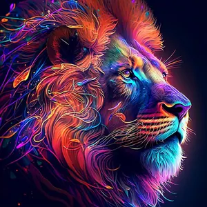 Lion Pattern DIY Diamond Arts Colorful Painting Kit without Frame, DIY 5D Diamond Arts Colorful Painting Kit, Wall Art Decor for Home