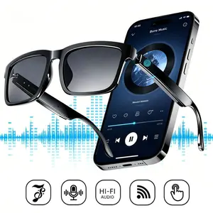 Bluetooth Smart Sunglasses, Multifunctional Smart Glasses - Wireless Audio Glasses with Integrated Speaker and Microphone, Voice & Touch Control, UV Protection Lenses, Open-Ear Sound & Hands-Free Calls, Suitable for Running, Driving, Outdoor Sports