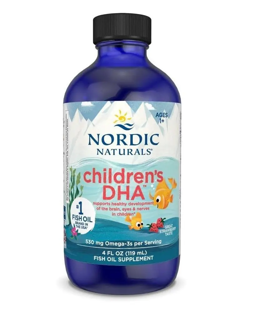 Nordic Naturals DHA Omega-3 Oil, Strawberry – 4 oz – With EPA & DHA – Non-GMO – 48 Servings