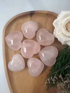 Rose Quartz Heart_Shape 1 piece – Love & Emotional Healing Crystal for Bedroom or Gift Décor