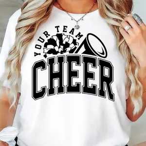 Custom Cheer Team Shirt, Cheerleader, Cheerleading shirt Shirt, Megaphone, Pom Pom, Cheer Cone, Cheer Team Shirt Shirt