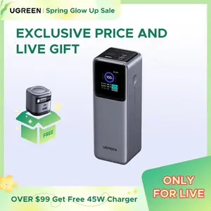 [LIVE ONLY] UGREEN Power Bank 25000mAh 200W, 20000mAh 130W, 12000mAh 100W Fast Charging Powerbank, 65W Charger PD Super Fast Charging For iPhone 17/16/Macbook Air/Pro Lenovo Laptop, with LED Display Screen, TikTokHolidayHaul
