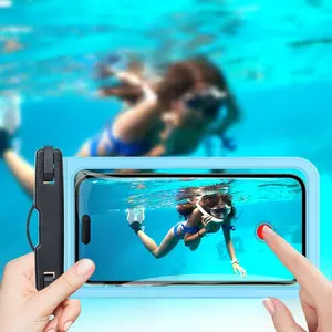 PVC Dry Bags 2 Pack 7 Inch, Compatible with Iphone16pro 15 14 13 12 11 Pro Max XS Plus, Ideal for Diving, Swimming, Snorkeling & Beach Adventures