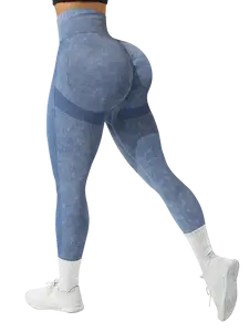 TCVC Women's Plain High Waist Sports Leggings, High Stretch Seamless Skinny Yoga Pants, Ladies Sportswear Clothing for Gym Fitness Yoga Workout, Women's Tight Pants, Tummy Control