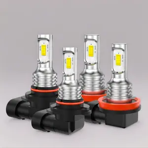 4PCS H11 9005 LED Headlight KIT Combo Bulbs High&Low Beam for Car Owners, Super Bright White 10000LM 6500K Cool White, Plug-N-Play, IP67 Waterproof Non-polarity 99% Fit Vehicles, 4 Pack,For Chevy GMC Ford Honda Toyota Nissna Dodge Ram