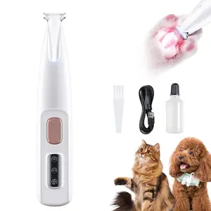 Dog Paw Trimmer with LED Light, Pet Micro Precision Trimmer, Upgraded 18mm Blade Waterproof Pet Micro Precision Trimmer, Rechargeable Hair Shaver for Paws, Ears, Face, Rump and Eyes