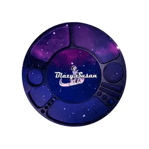 360° Rotating Blue Spacey Tray | Handcrafted Decorative Organizer, Limited Edition