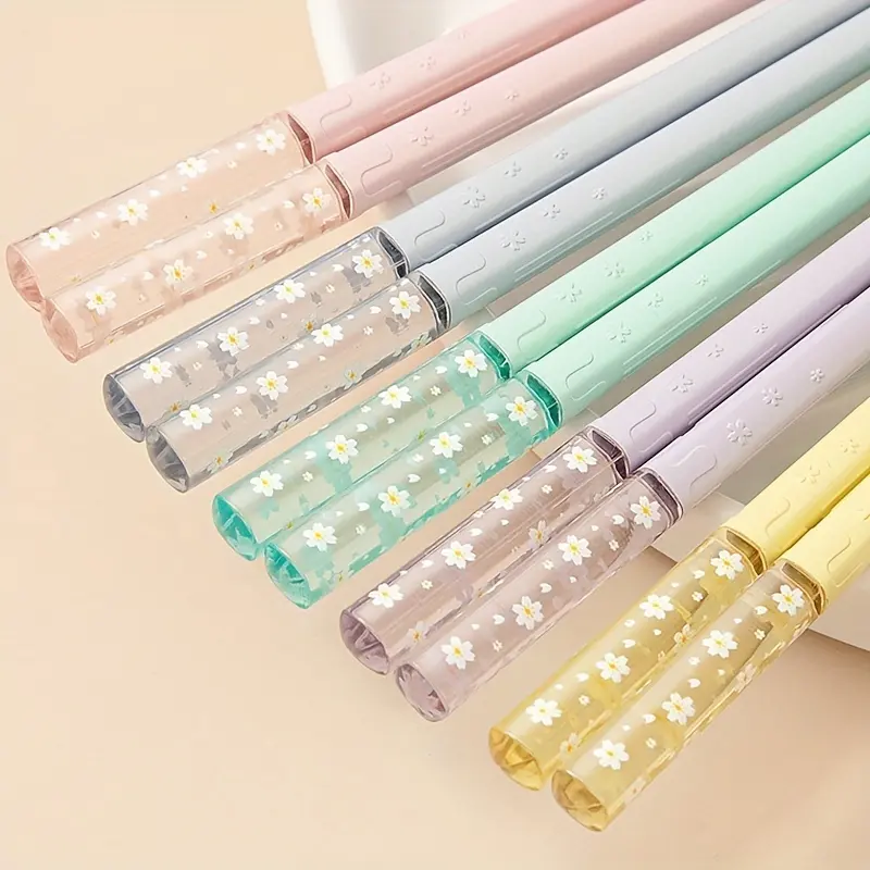 Colorful Amber Sakura Reusable Chopsticks, High Temperature Resistant, Anti slip, and Anti Mold Creative Cute Kitchenware Utensils Household Alloy Chopsticks
