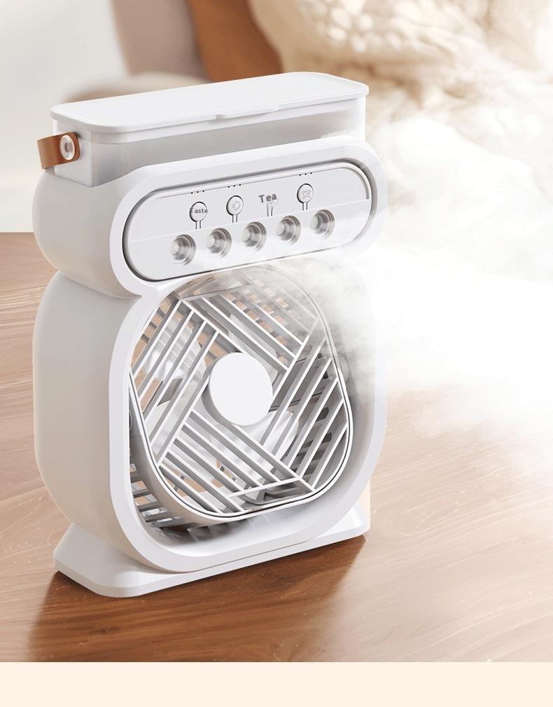 3 In 1 Portable Air Conditioner Evaporative Air Cooler LED Night Lights 3 Speeds Humidifier Fan For Home Office