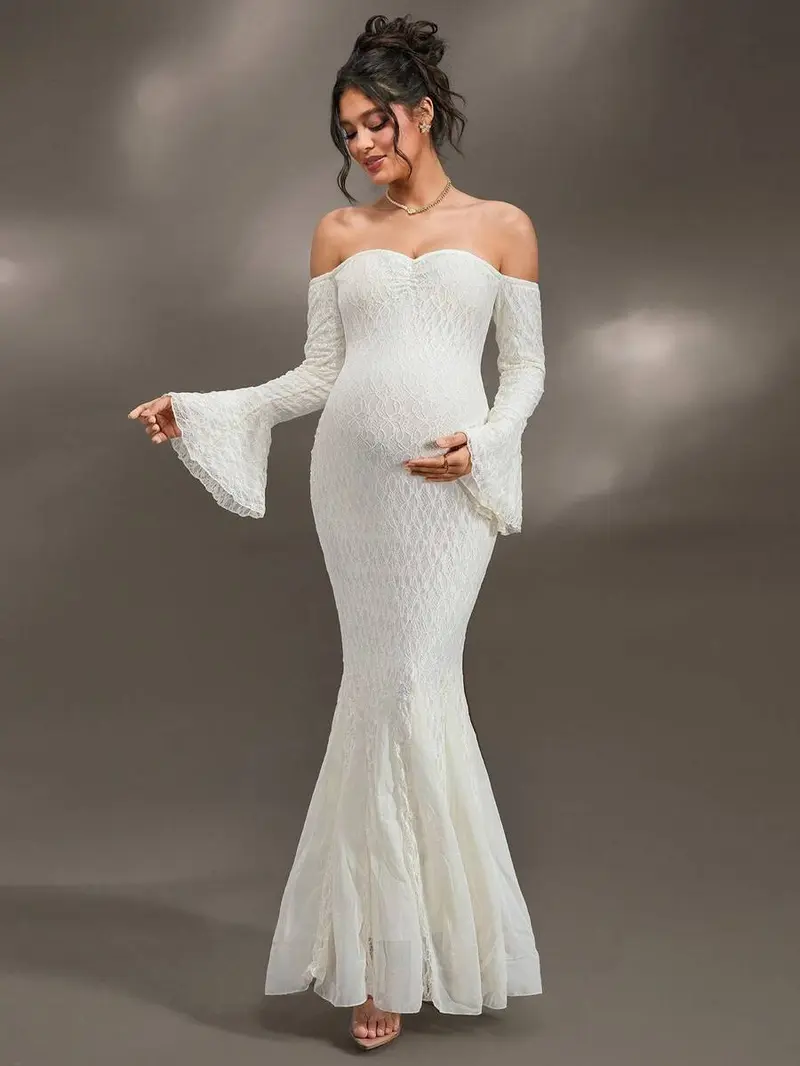 long sleeve dress pregnant - TikTok Shop