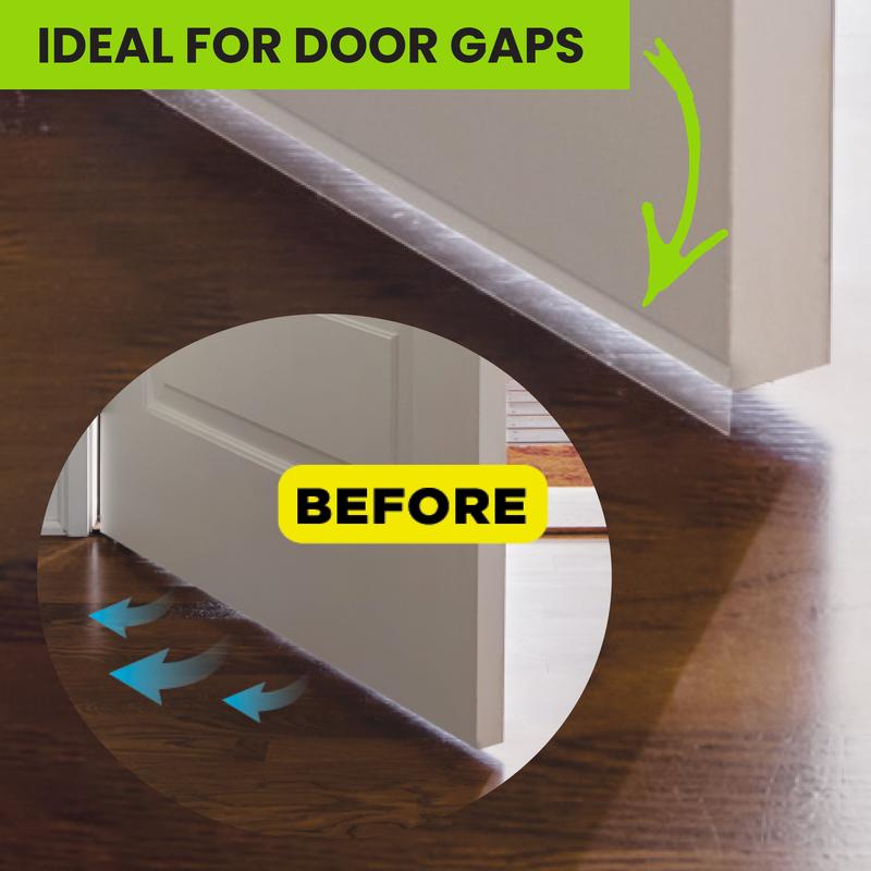 Alien Draft Seal Insulation Tape - Self-Adhesive Silicone Weather Stripping for Door & Window, Under-Door Draft Stopper, Bottom & Side Seal - Sealing Alien Draft Seal Insulation Tape - Self-Adhesive Silicone Weather Stripping for Door & Window, Under-Door Draft Stopper, Bottom & Side Seal - Sealing