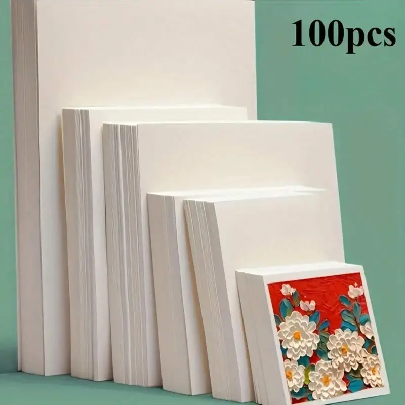 Square Canvas Board, 100pcs/set DIY Painting Canvas Board, Multifunctional Art Material for Painting, Drawing, Crafting, Art Supplies, Artist Supplies