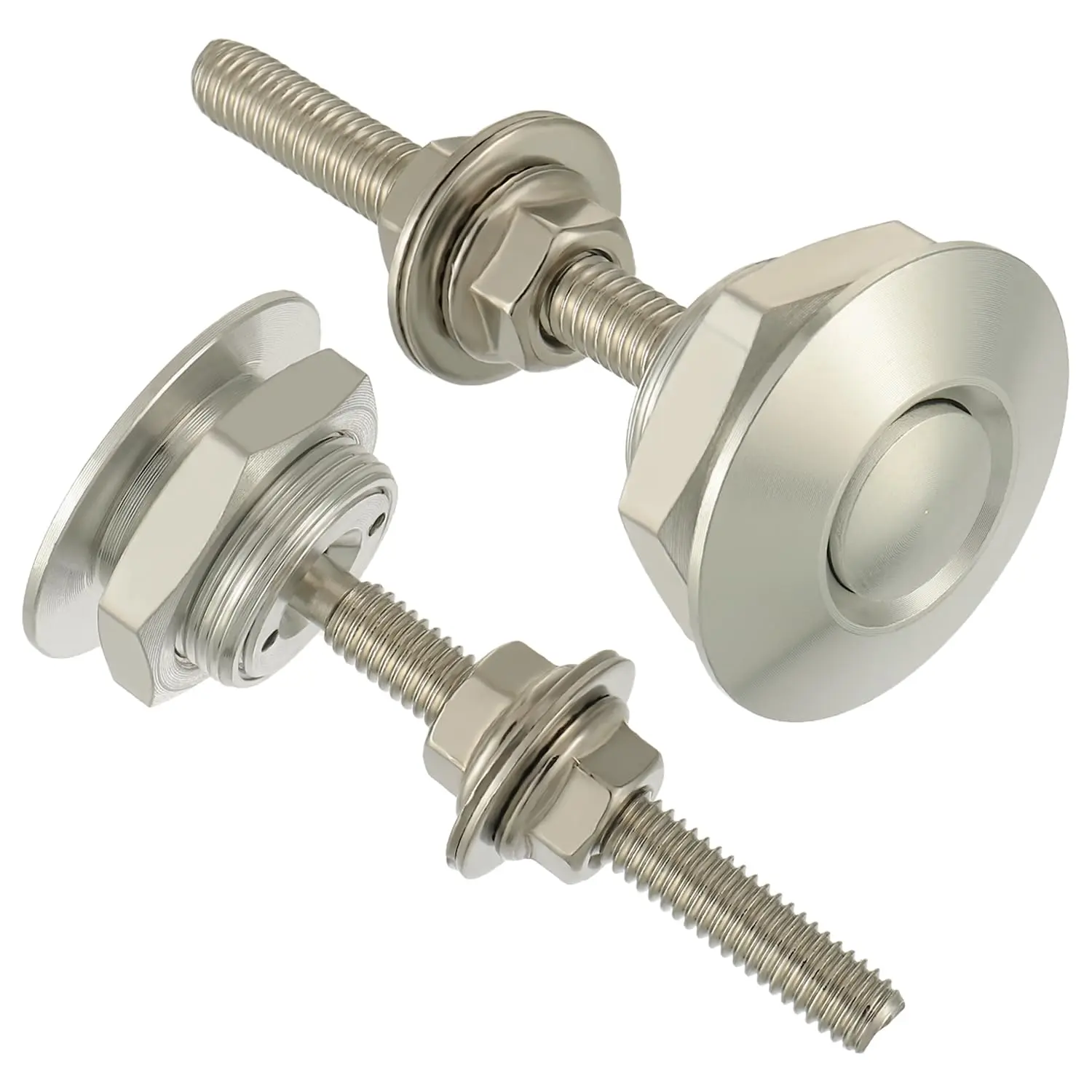 Diameter 1.25 inch Quick Release Latch Bumper Bumper Hood License Plate Lock Clip Kit Universal Aluminum Engine Hood Pin(Pack of 2pcs,Silver)