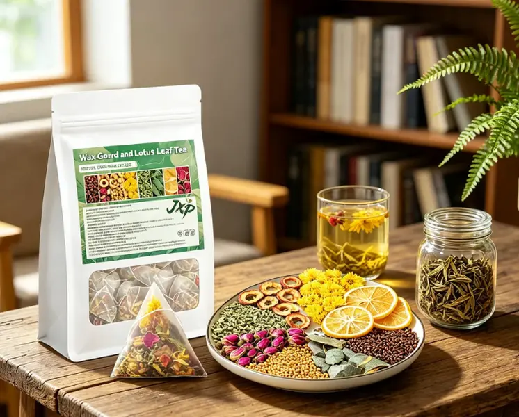 Original Winter Melon and Lotus Leaf Herbal Tea, caffeine-free, refreshing taste, made with carefully selectedingredients, mellow and delicious, a daily health-preservingtea for the office.