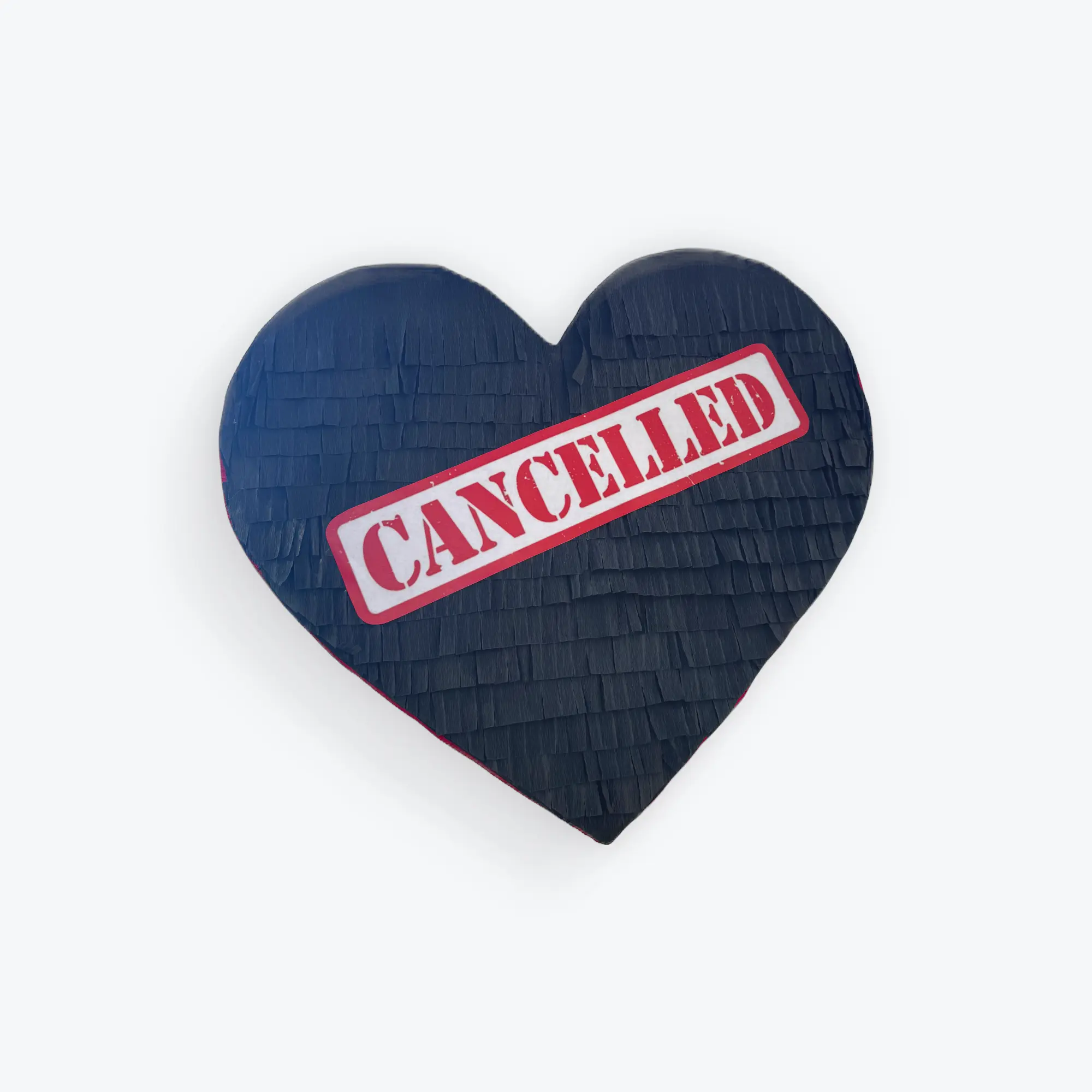 Canceled Love Heart Piñata. Cupid is fired Party - Anti-Valentine's - Breakup Party - Ex-Free Celebration. Fun Events