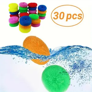 30-Piece Assorted Color Dish Cleaning Kit - Durable Nylon Scrub Brushes & Non-Scratch Mesh Scourers - Perfect for Tough Stains & Commercial Use