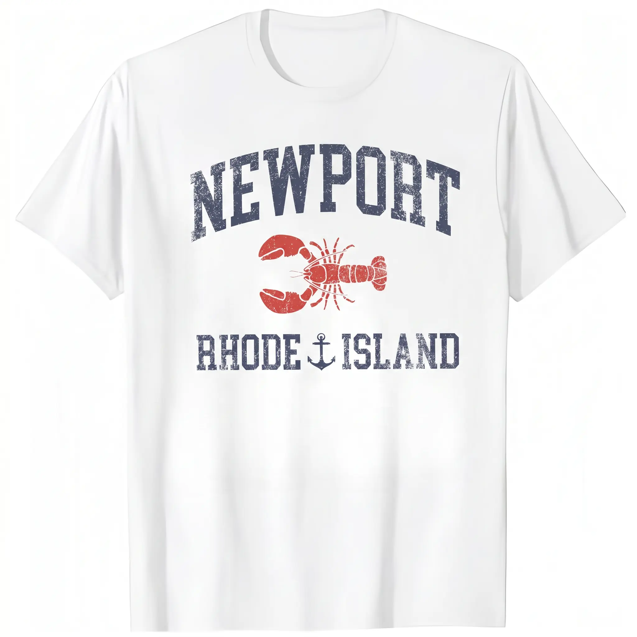 Retro Newport Rhode Island TShirt Fisherman Aesthetic Coastal Granddaughter T-Shirt Beachy Summer TShirts Trendy Lobster Tee Menswear