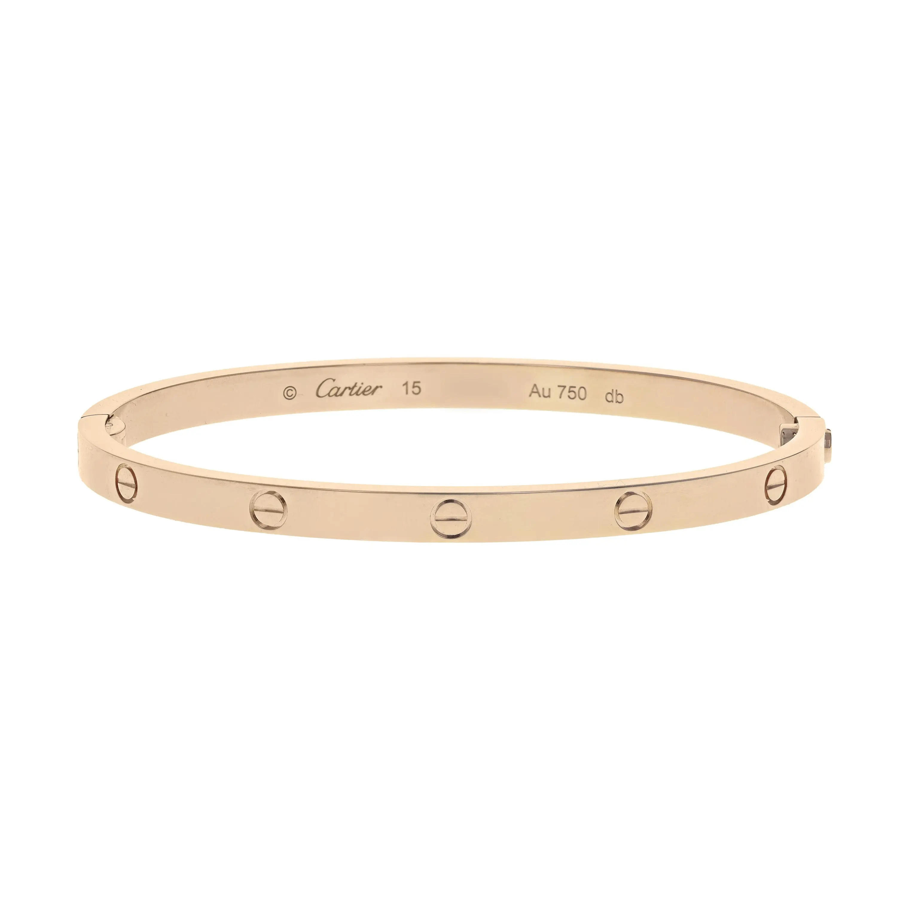 Pre-owned Cartier Small Love Bracelet Size 15