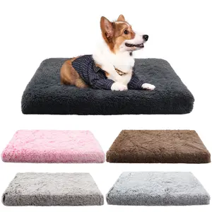 1 piece plush dog cushion, square kennel cat cushion pet nest deep sleep dog sofa bed Mat Shaped Beds pet supplies Puppy Bed