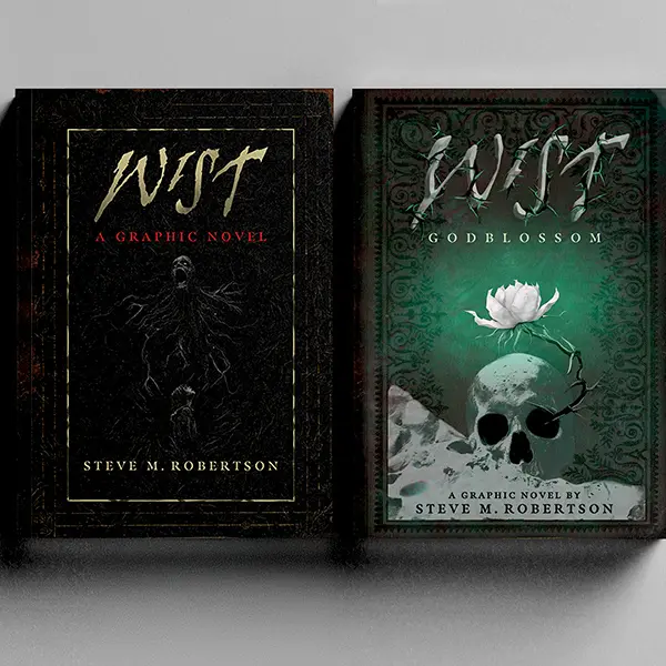 WIST Collection, Books 1 and 2 [SIGNED] Fantasy Horror Graphic Novels with Hybrid Art by Steve M. Robertson, Book Bundle