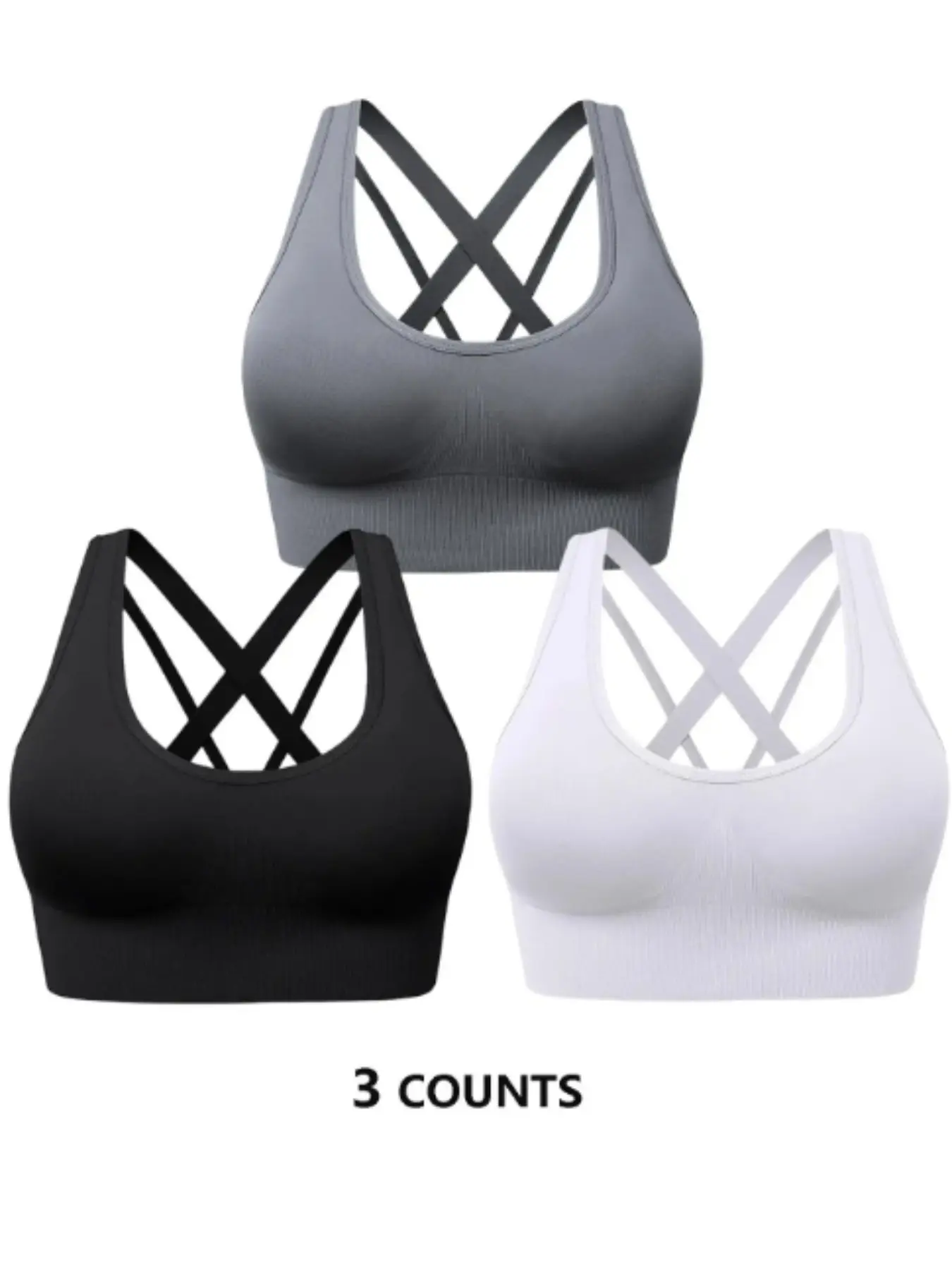 Women's Front Adjustable Padded Support Breathable Stretch Sports Bra, Summer Activewear Tops, Workout Bra for Large Chest, Fall Gym Clothes, Yoga Bras, Low Impact Exercise Wear for Daily Casual Jogging