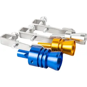 3Pcs Car Turbo Sound Universal Aluminum Turbo Whistle Muffler Pipe Whistle Car Roar Maker 3 Sizes(Random Color)